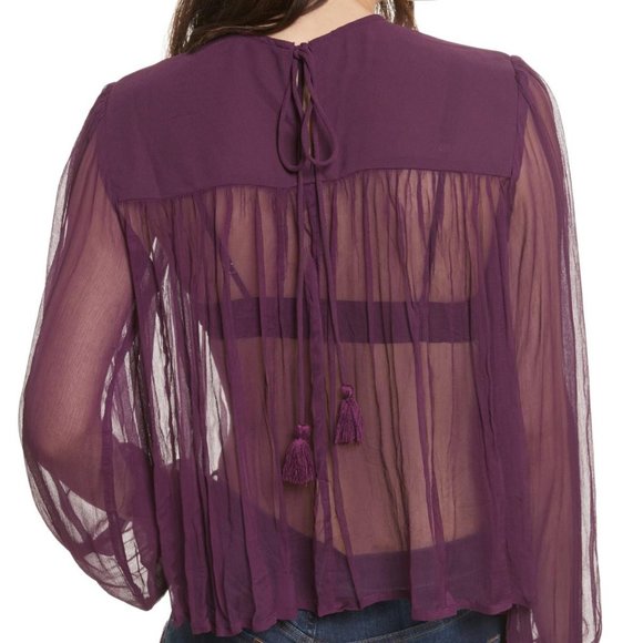 Free People Sheer Tassel Top - Picture 6 of 15